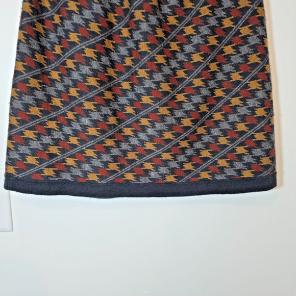 Title Nine Skirt Merino Wool Blend Knit Houndstooth Brown Size XS Casual Preppy - Picture 7 of 9